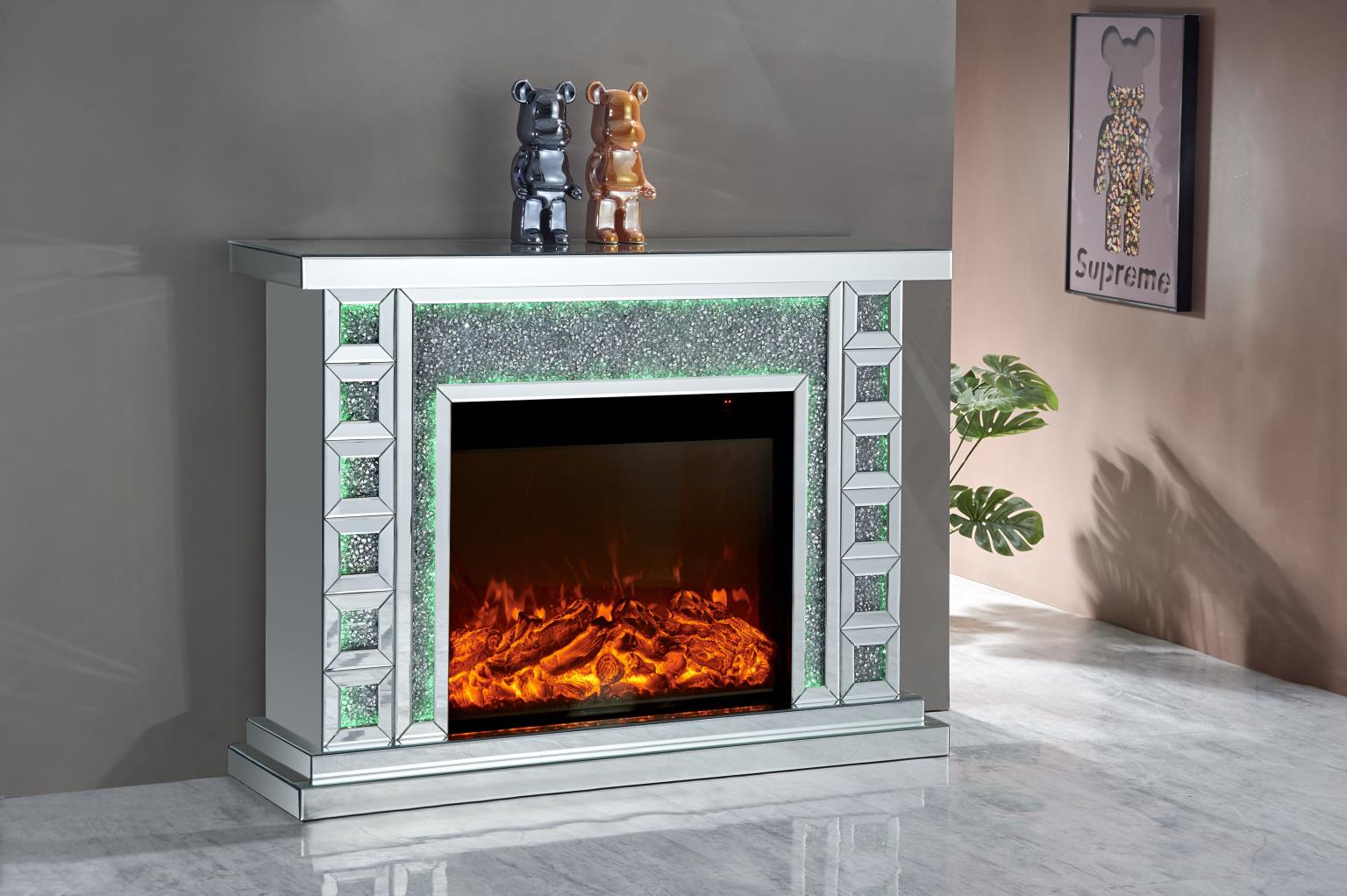 TV STAND W FIREPLACE