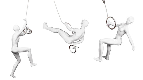 3 pc  climbers sculpture