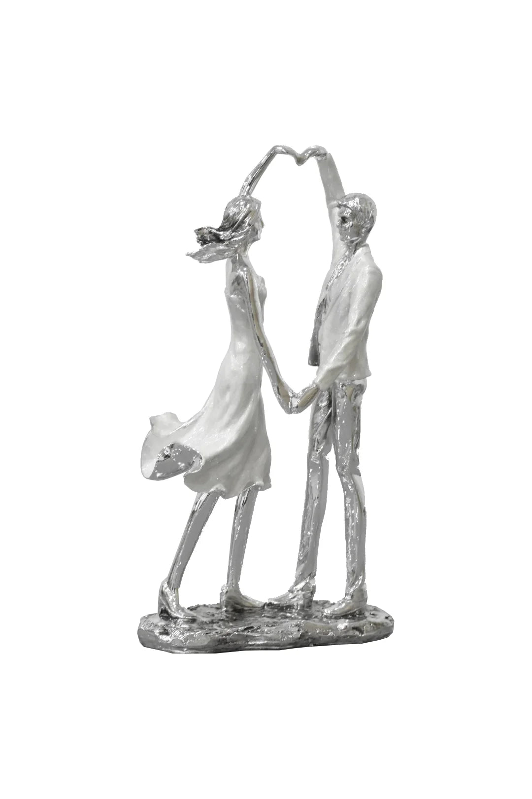 Couple forming Heart Sculpture