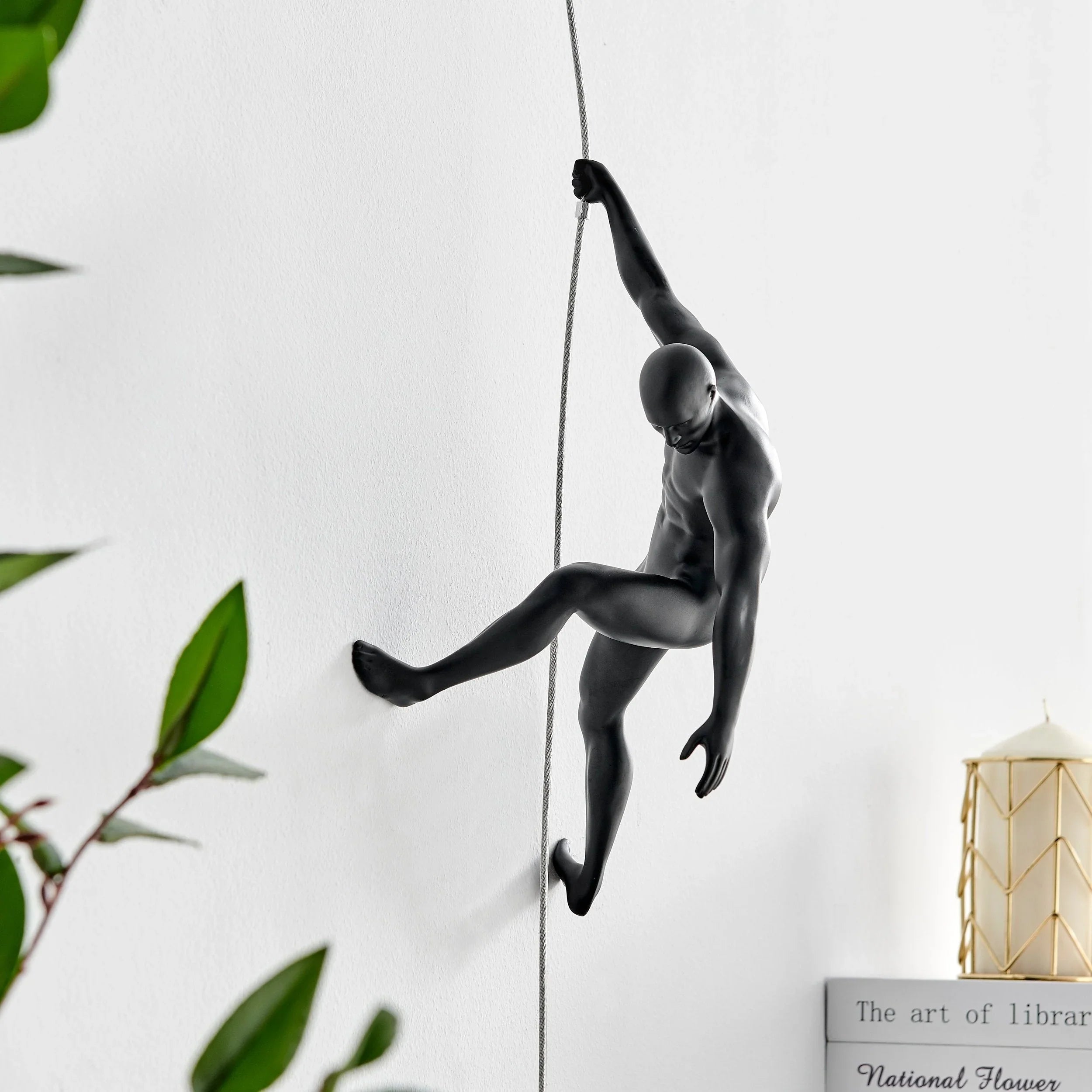 MATTE BLACK & WHITE WALL SCULPTURE COUPLE