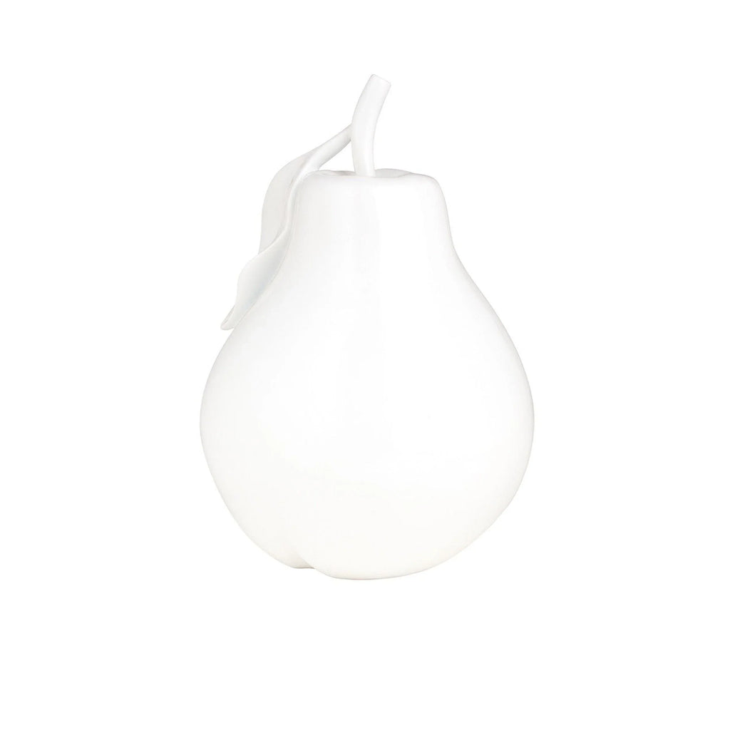 SOLID COLOR PEAR SCULPTURE // WHITE