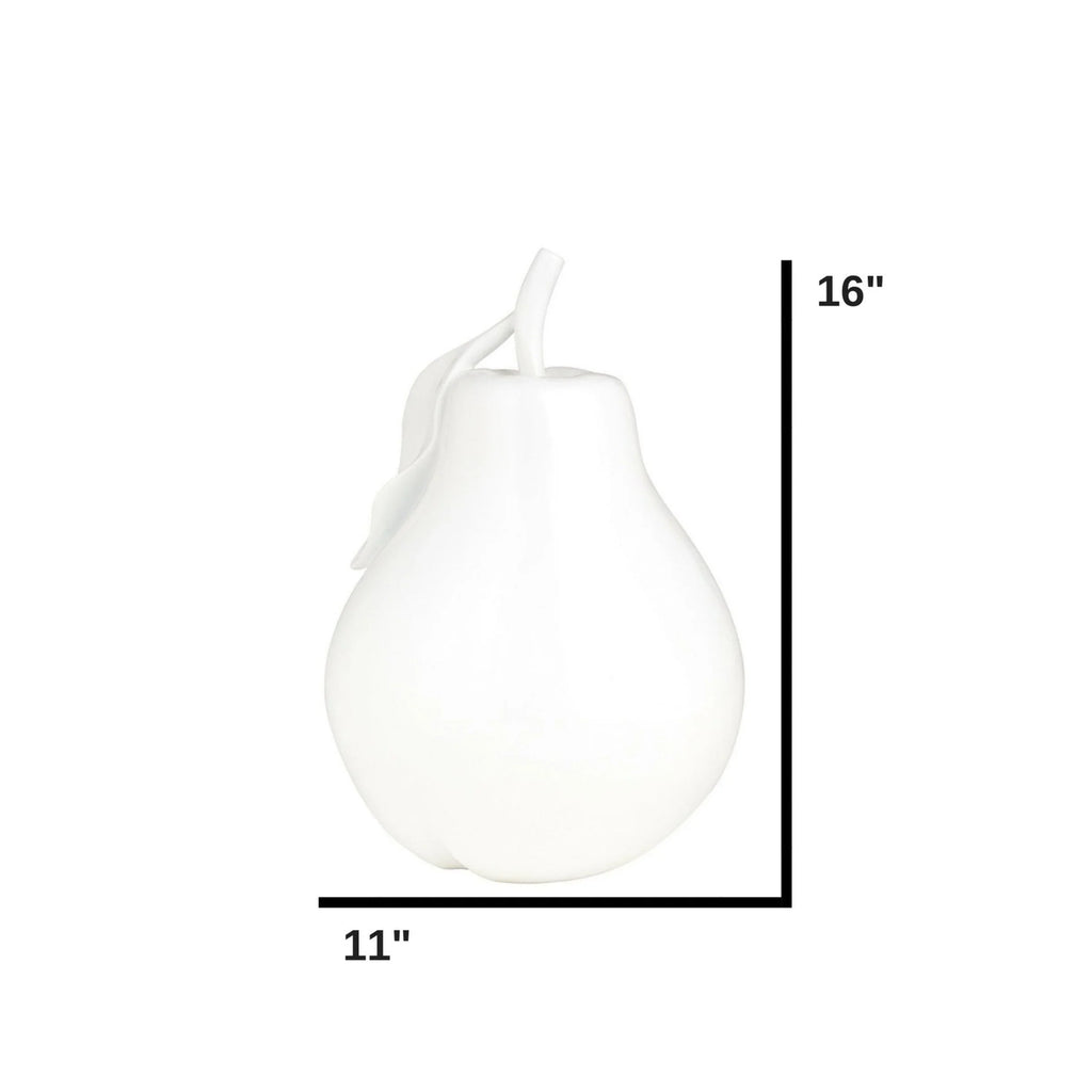 SOLID COLOR PEAR SCULPTURE // WHITE