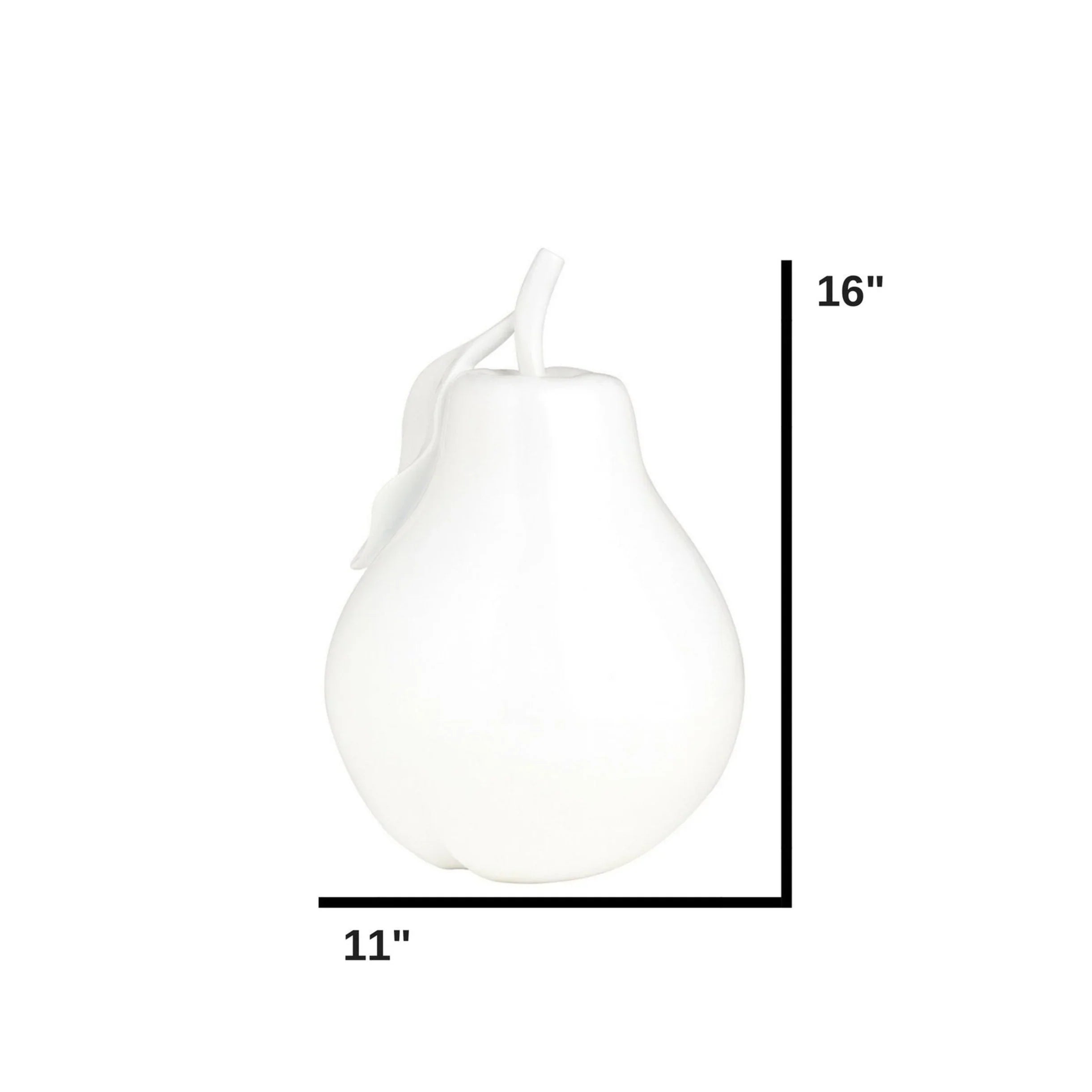 SOLID COLOR PEAR SCULPTURE // WHITE