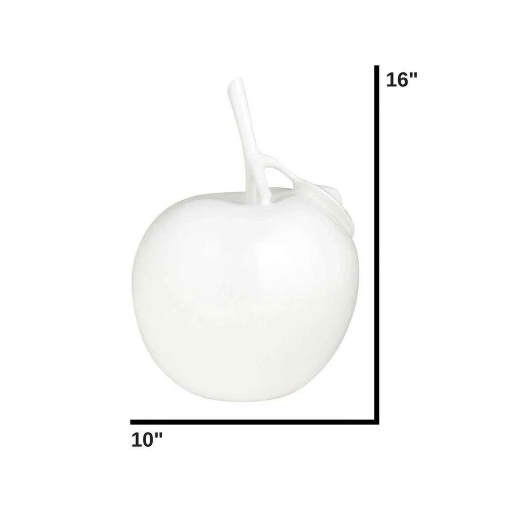 SOLID COLOR APPLE SCULPTURE // WHITE
