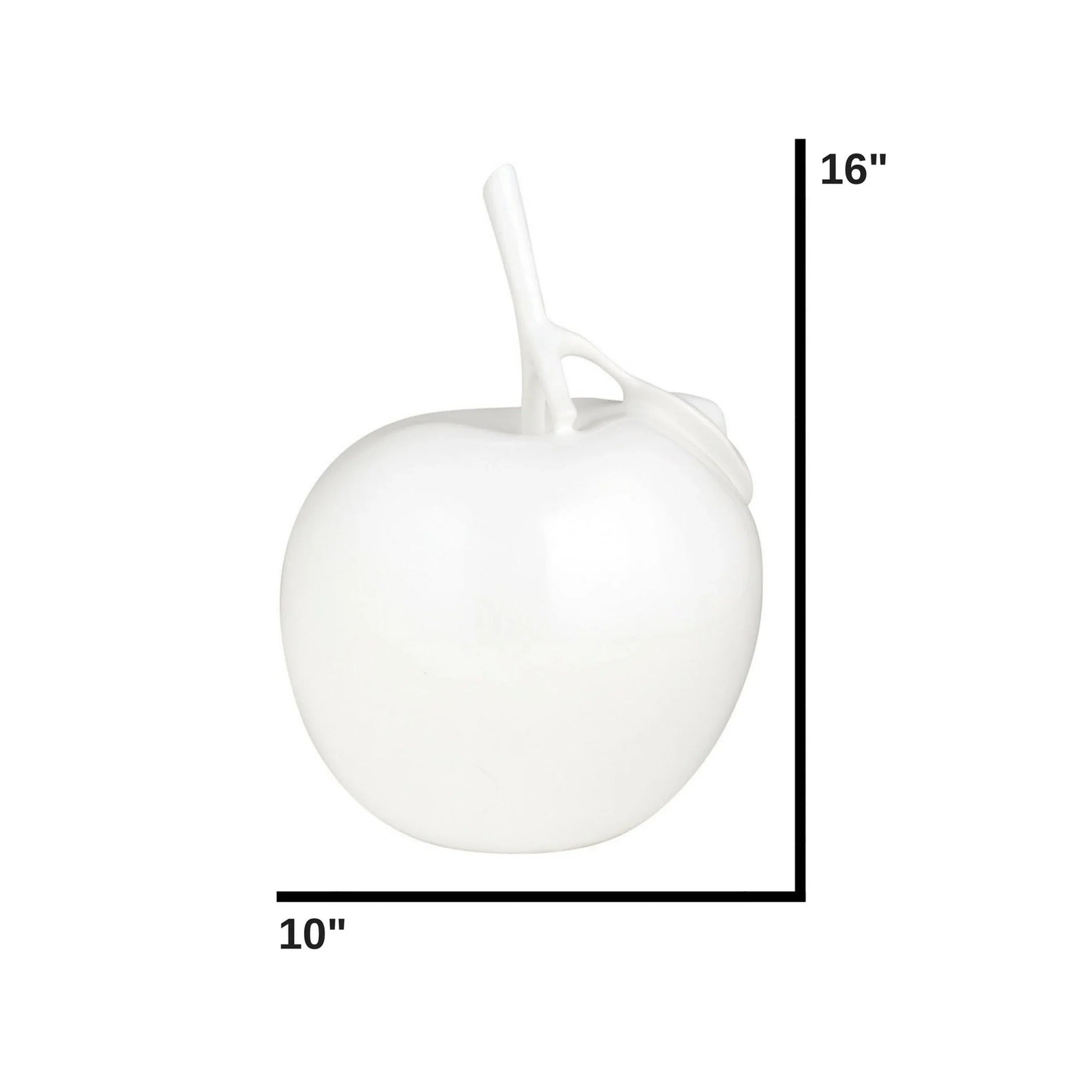 SOLID COLOR APPLE SCULPTURE // WHITE