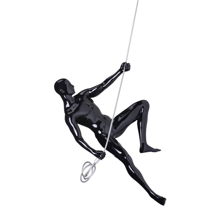 Glossy black climbing