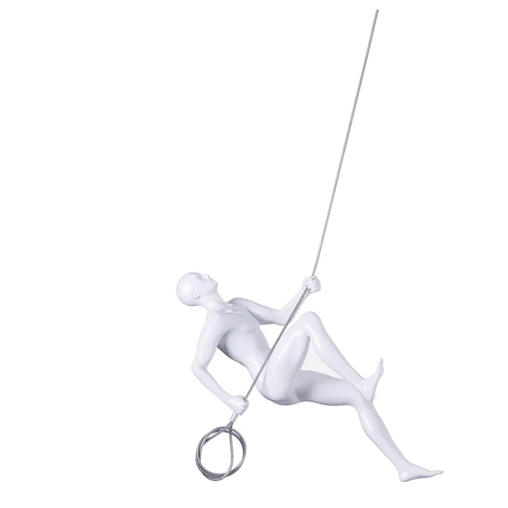 Glossy white climbing