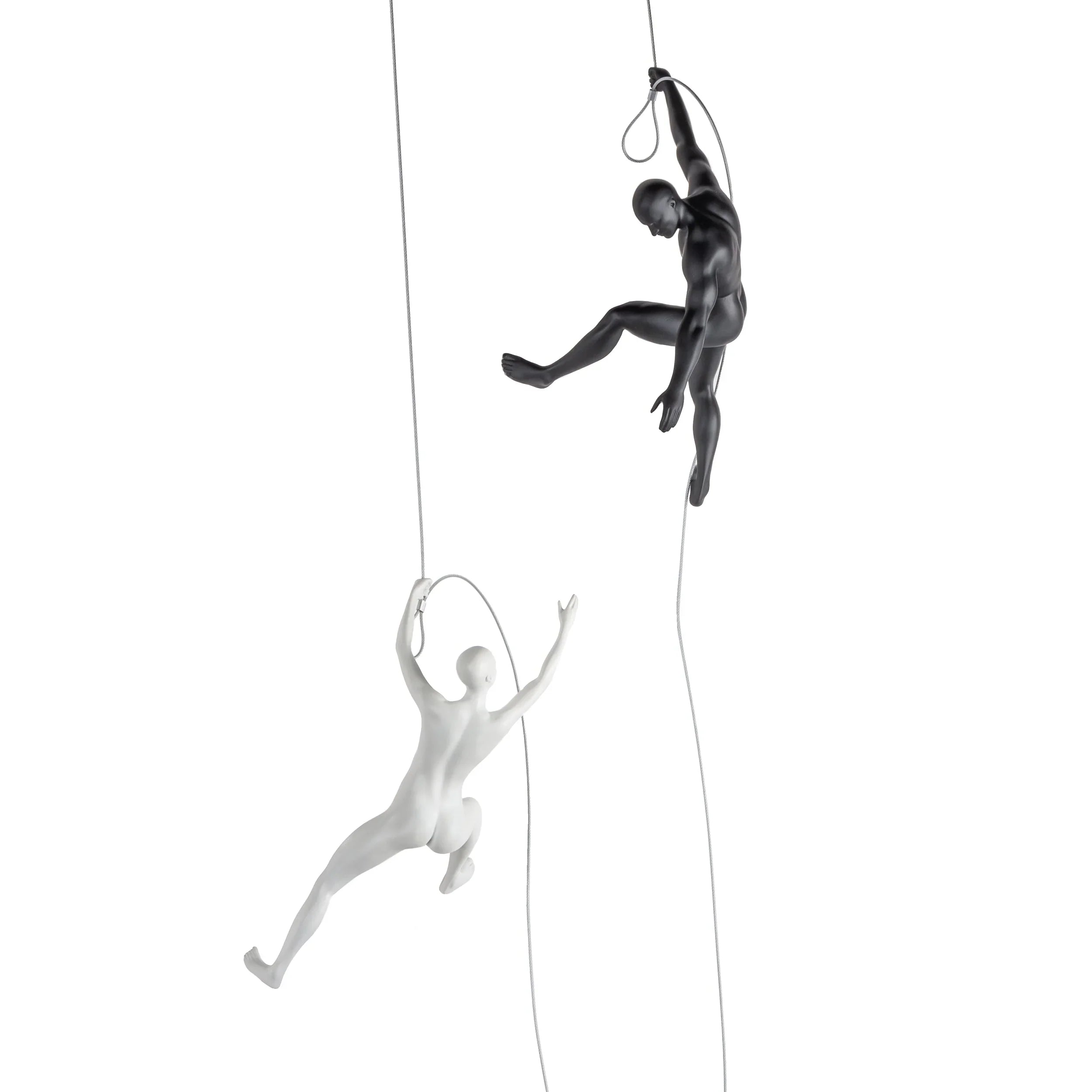 MATTE BLACK & WHITE WALL SCULPTURE COUPLE