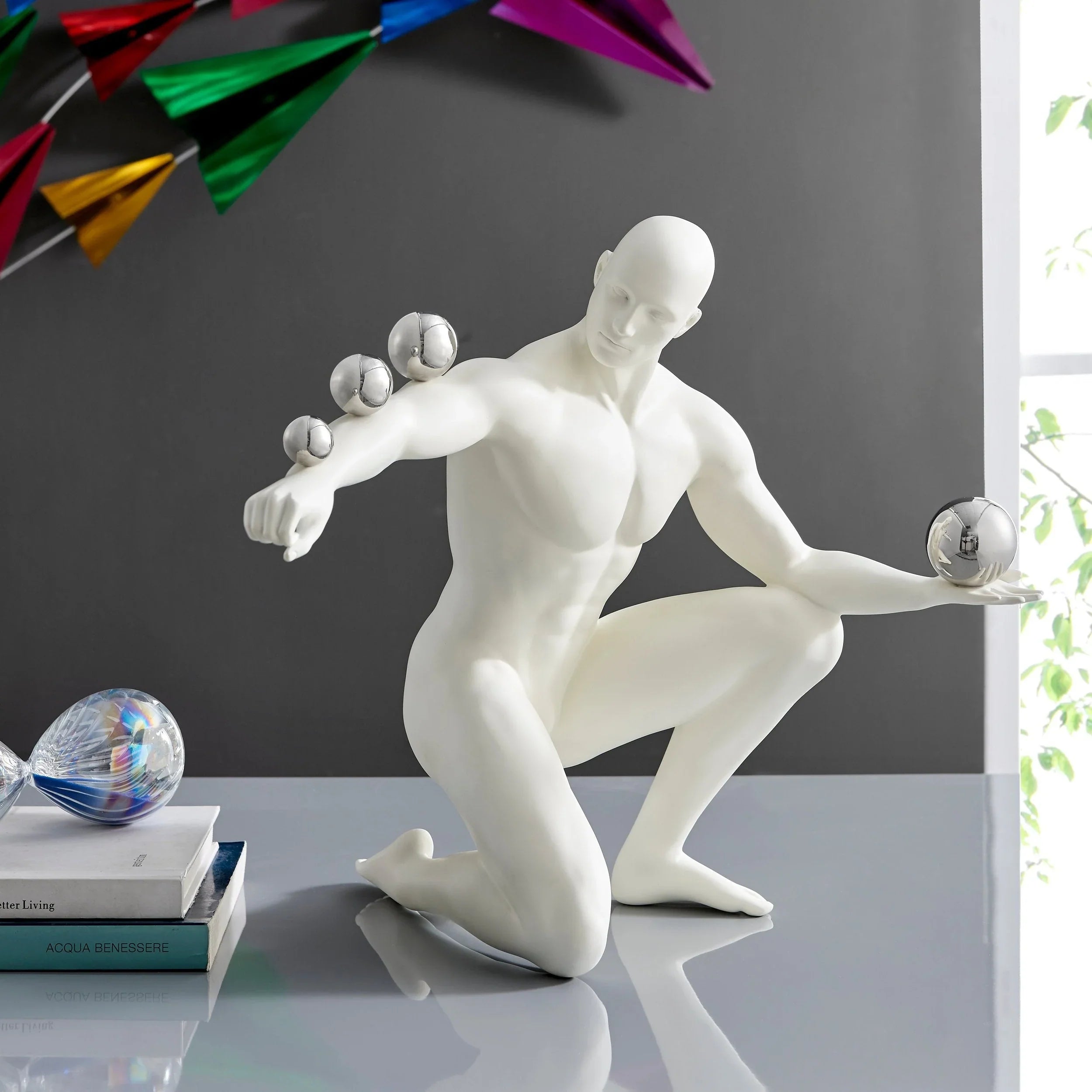 JEAN SCULPTURE // MATTE WHITE AND STEEL
