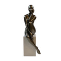 ANTOINETTE DOLL SCULPTURE WITH WHITE BASE // GLOSSY GRAY