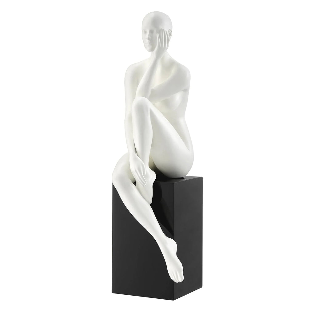 ANTOINETTE DOLL SCULPTURE WITH BASE // MATTE WHITE