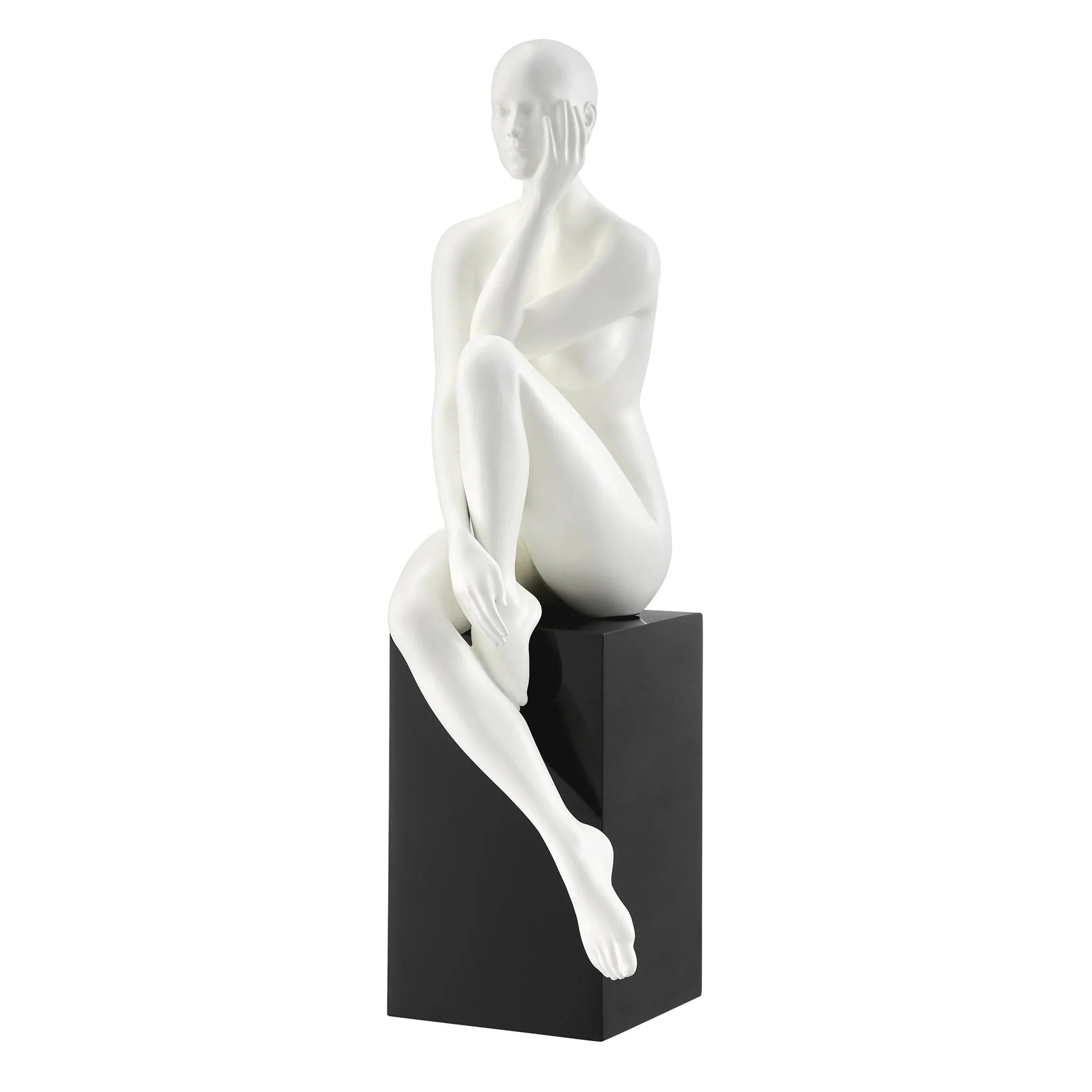 ANTOINETTE DOLL SCULPTURE WITH BASE // MATTE WHITE