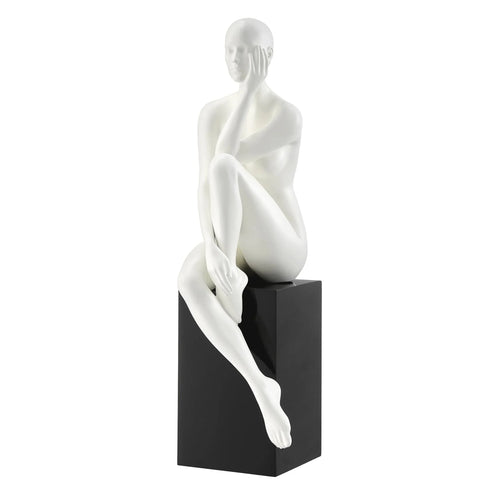 ANTOINETTE DOLL SCULPTURE WITH BASE // MATTE WHITE