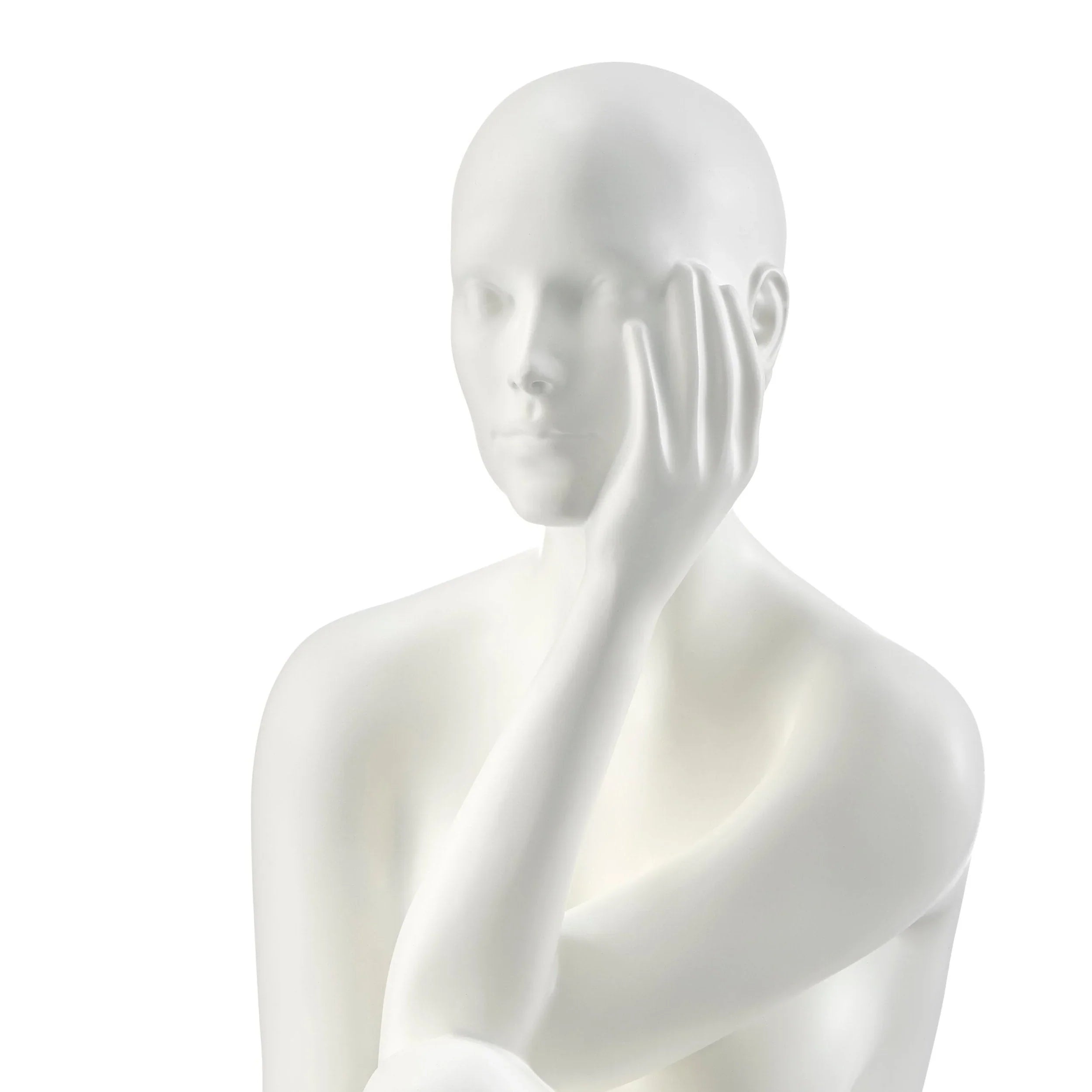 ANTOINETTE DOLL SCULPTURE WITH BASE // MATTE WHITE