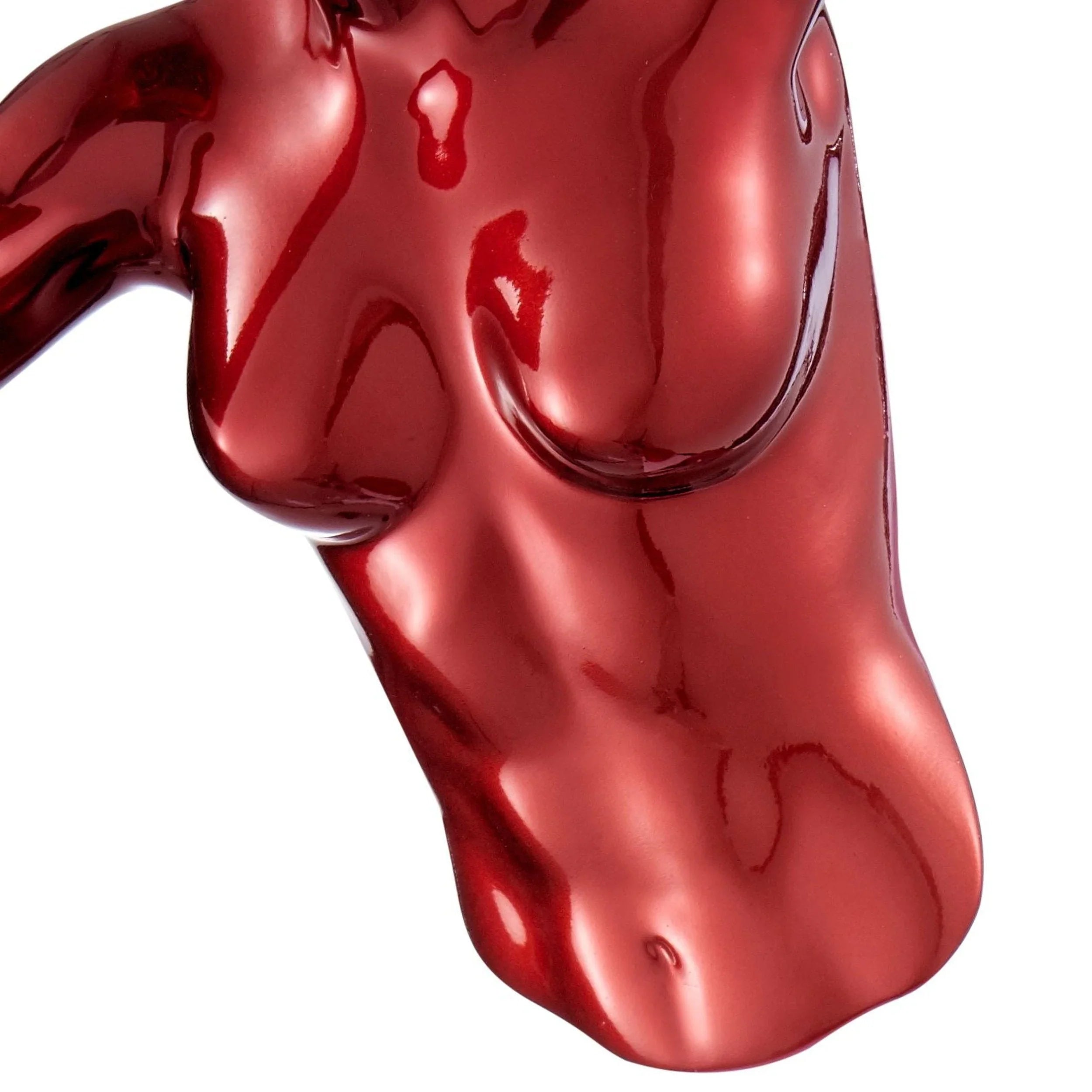 METALLIC RED RUNNER 13" WOMAN SCULPTURE
