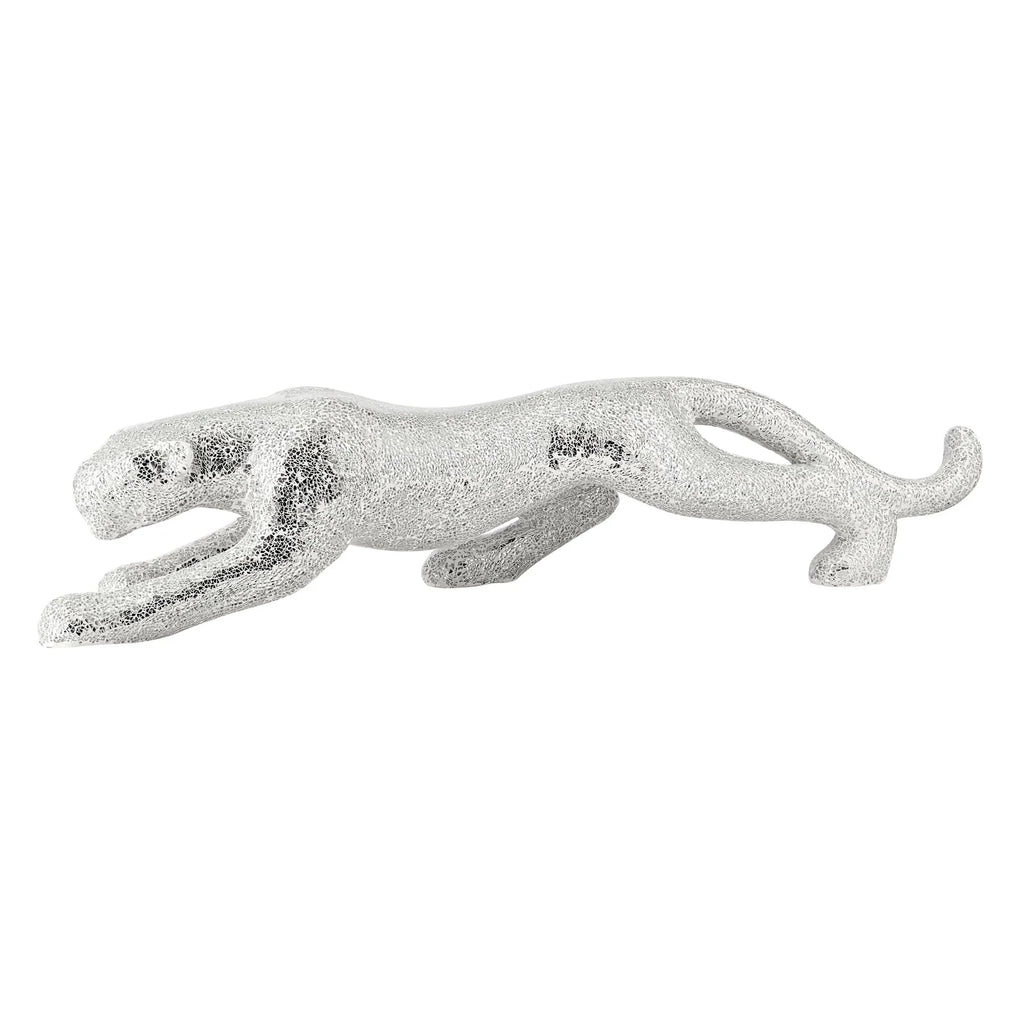 BOLI PANTHER SCULPTURE // GLASS AND CHROME