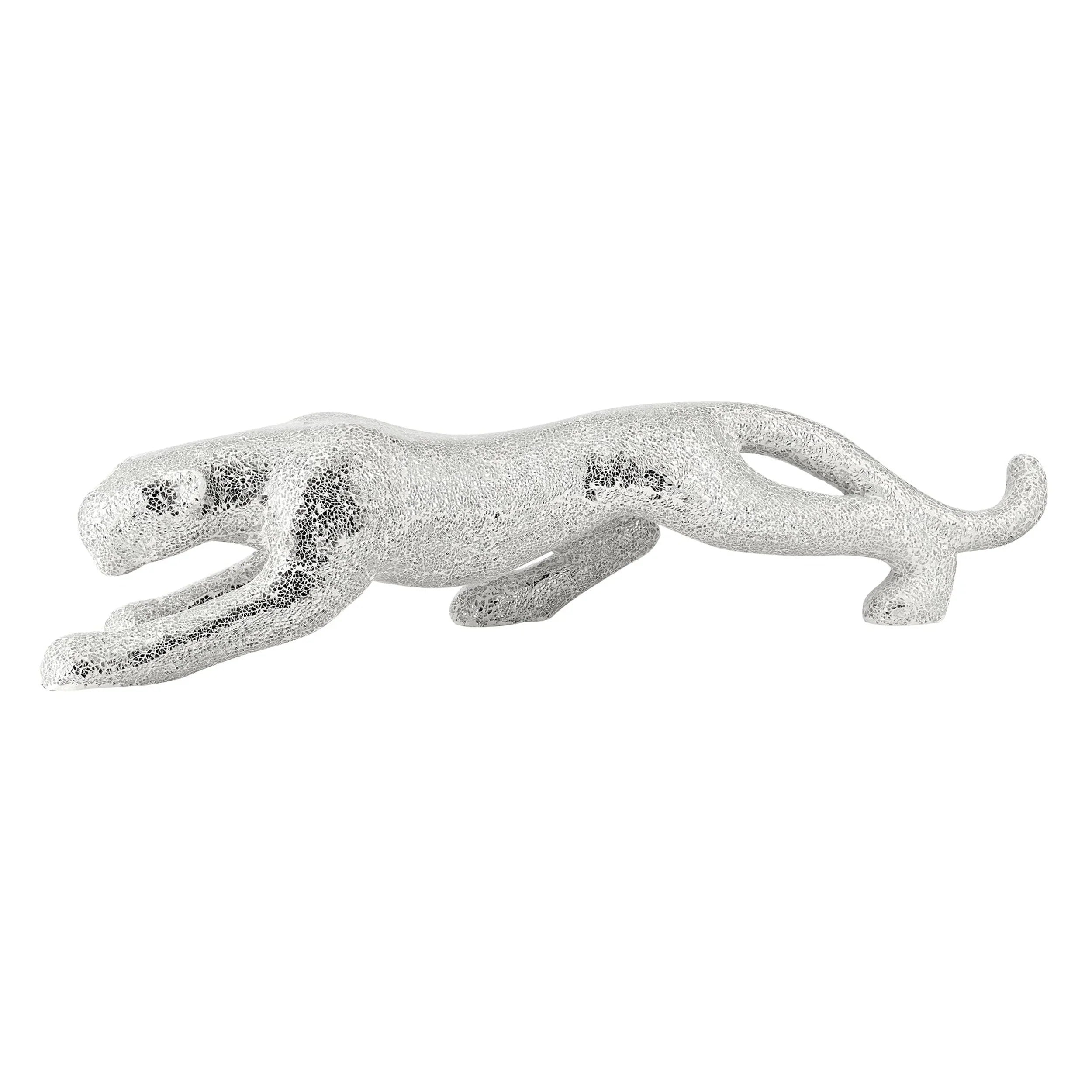 BOLI PANTHER SCULPTURE // GLASS AND CHROME