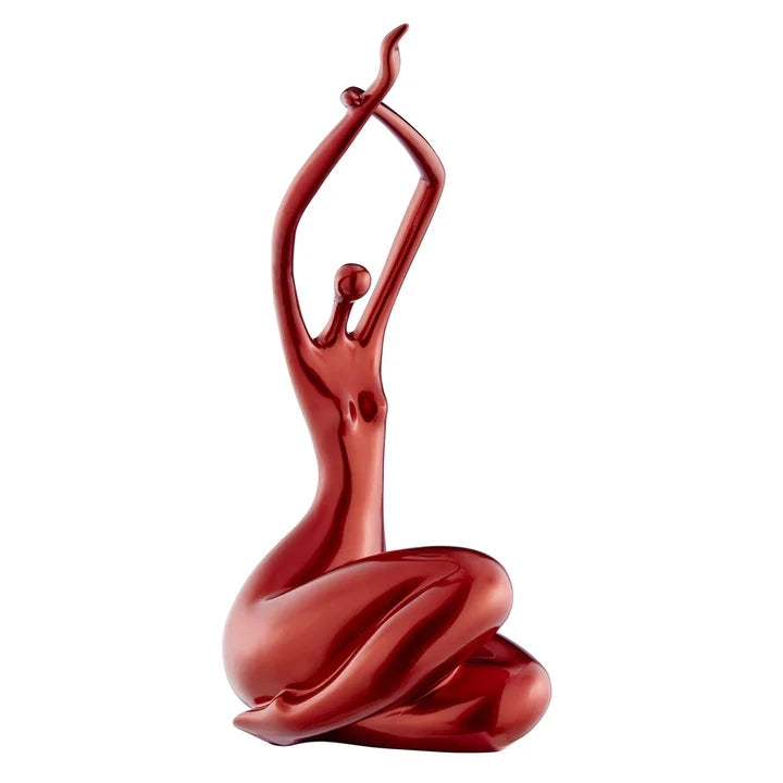 ELIZABETH SCULPTURE // LARGE GOLD LEAF,GOLD,METALLIC RED,BLACK