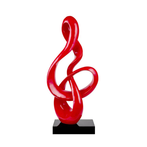 ANTILIA TREBLE ABSTRACT SCULPTURE - LARGE CHROME,METALLIC RED OR RED
